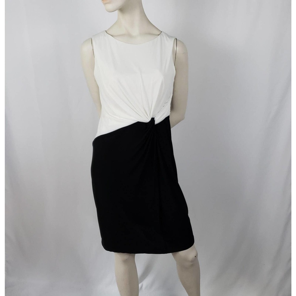 London Times Dress Size 10P Color Block Sleeveless